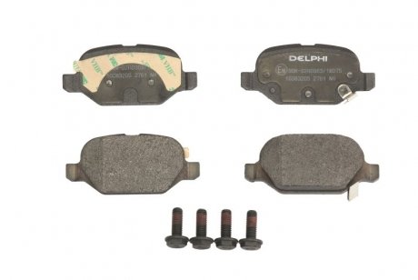 Комплект гальмівних колодок задній FIAT PANDA 0.9/1.3D 06.12- Delphi LP2761