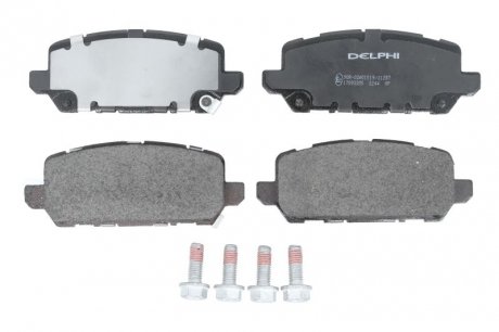 Комплект гальмівних колодок задніх HONDA HR-V 1.5/1.5H/1.6D 01.15- Delphi LP3244 (фото 1)