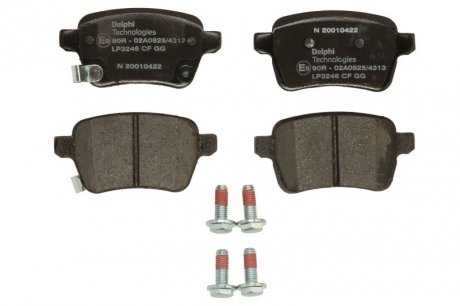 Комплект тормозных колодок задних FIAT 500L, TIPO 1.4-1.6D 09.13- Delphi LP3246
