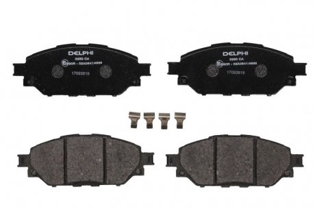 Комплект гальмівних колодок спереду TOYOTA HILUX VIII 2.4D/2.7/2.8D 05.15- Delphi LP3250 (фото 1)