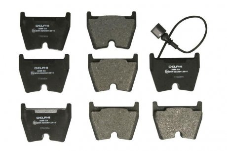 Комплект тормозных колодок передний AUDI A3, Q3, TT 2.5 05.13- Delphi LP3266 (фото 1)