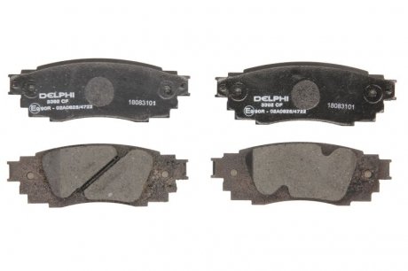 Комплект тормозных колодок задних LEXUS RX, UX; TOYOTA CAMRY, RAV 4 V 2.0-3.5H 10.15- Delphi LP3392 (фото 1)