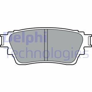 Комплект тормозных колодок задних MITSUBISHI ECLIPSE, OUTLANDER III 1.5-2.4H 01.14- Delphi LP3408 (фото 1)