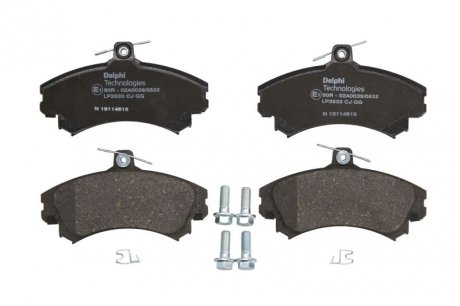 Комплект тормозных колодок передний MITSUBISHI COLT CZC VI, COLT VI; SMART FORFOUR 1.1-1.5D 01.04-06.12 Delphi LP3533