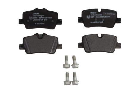 Комплект гальмівних колодок задніх BMW 3 (G20, G80, G28), 3 (G21), 3 (G21, G81), 4 (G22, G82), 4 (G23, G83) 1.6-3.0DH 11.18- Delphi LP3606