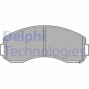 Комплект гальмівних колодок спереду KIA BONGO, K2500 2.5D 01.10- Delphi LP3616