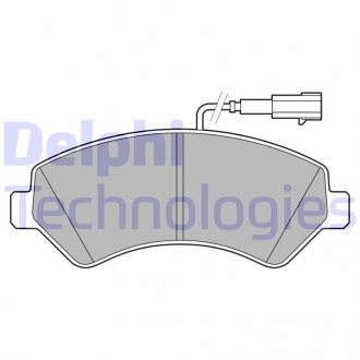 Комплект тормозных колодок передний FIAT DUCATO 3.0D 07.06- Delphi LP3623 (фото 1)