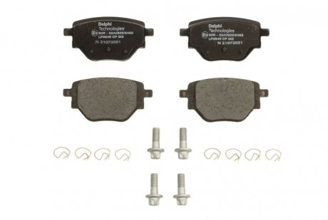 Комплект тормозных колодок задних OPEL CORSA F; PEUGEOT 2008 II, 208 II 1.2-Electric 06.19- Delphi LP3646