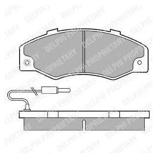 Фото автозапчасти тормозные колодки передние RENAULT 21 2.0/2.1D/2.2 03.86-06.94 Delphi LP489