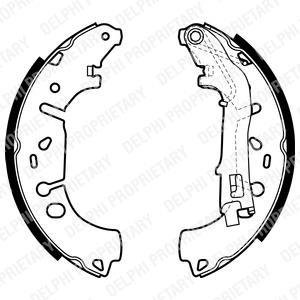 Фото автозапчасти барабанні(тормозні) колодки Delphi LS1981