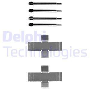 Комплект крепления передних тормозных колодок MERCEDES /8 (W115), SL (R107); Volkswagen TRANSPORTER II 1.6-4.1 01.68-08.89 Delphi LX0006 (фото 1)