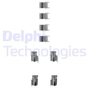 Комплект крепления передних тормозных колодок DAIHATSU ROCKY; MAZDA B-SERIE 2.0/2.8D 06.82-12.98 Delphi LX0183