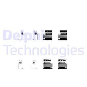 Комплект крепления передних тормозных колодок DS DS 3; MERCEDES SPRINTER 3,5-T (B906), SPRINTER 3-T (B906), SPRINTER 3-T (B907), SPRINTER 3-T (B910), SPRINTER 4 0.9-Electric 08.93- Delphi LX0313