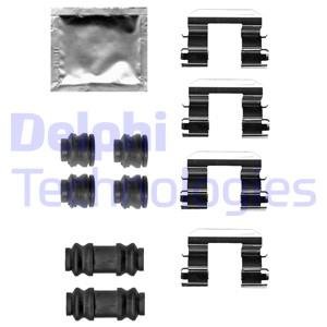 Комплект крепления передних тормозных колодок FIAT 500, 500 C; KIA PICANTO II 0.9-1.2 05.11- Delphi LX0680 (фото 1)
