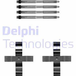 Комплект крепления передних/задних тормозных колодок BMW 1 (F20), 1 (F21), 2 (F22, F87), 2 (F23), 3 (F30, F80), 3 (F31), 3 GRAN TURISMO (F34), 4 (F32, F82), 4 (F33, F83) 1.5-3.0H 07.11- Delphi LX0703