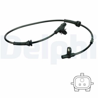 Фото автозапчастини датчик ABS задній права NISSAN QASHQAI II 1.2-1.7D 11.13- Delphi SS20777