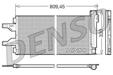 Радіатор кондиціонера 1343785080 Fiat DENSO DCN07050