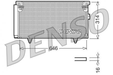 Радіатор кондиціонера 73210AG000 Subaru DENSO DCN36001 (фото 1)