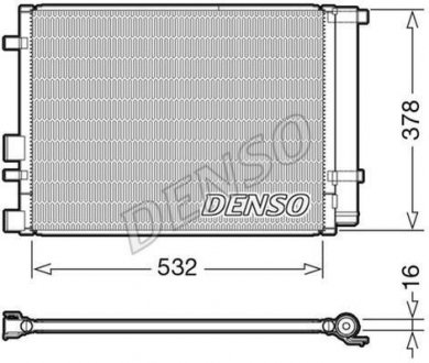 Радіатор кондиціонера 976061J200 Hyundai DENSO DCN41006