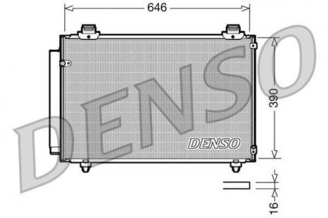 Радіатор кондиціонера 884500F100 Toyota DENSO DCN50035