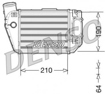 Охолоджувач впускного повітря (права сторона) AUDI A4 B6 1.8 -12.04 DENSO DIT02021