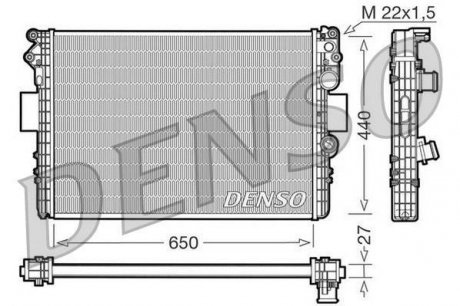Радиатор, охлаждение двигателя DENSO DRM12002 (фото 1)