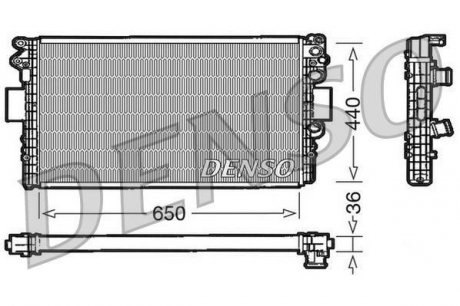 Радиатор, охлаждение двигателя DENSO DRM12004 (фото 1)