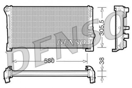 Радиатор охлаждения двигателя DENSO DRM13010 (фото 1)