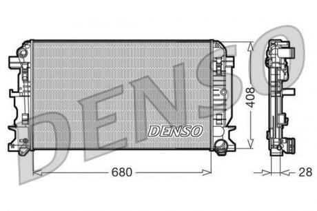 Радиатор, охлаждение двигателя DENSO DRM17009 (фото 1)