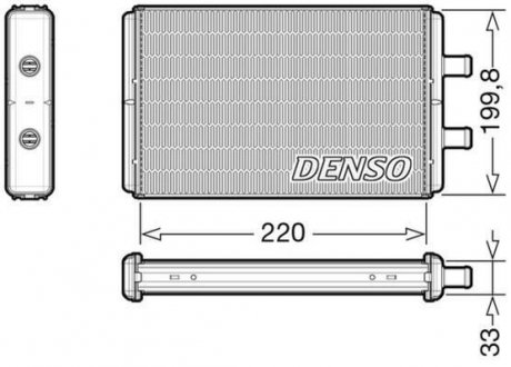 Радиатор печки обогреватель салона IVECO DAILY III 2.3D/3.0D 09.02-07.07 DENSO DRR12016