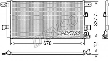 Радіатор кондиціонера 8W0816411L Volkswagen DENSO DCN02001 (фото 1)