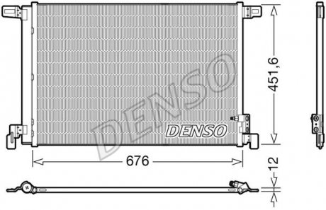 Радіатор кондиціонера 4M0816421B Volkswagen DENSO DCN02008
