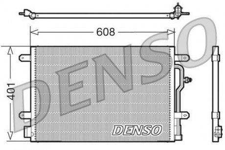 Радіатор кондиціонера 8E0260403B Volkswagen DENSO DCN02011