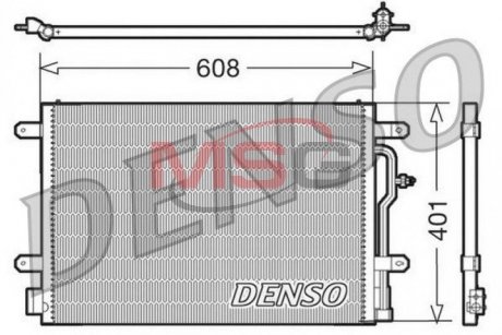 Радіатор кондиціонера 8E0260403D Volkswagen DENSO DCN02012 (фото 1)