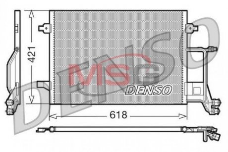 Радіатор кондиціонера 4B0260403T Volkswagen DENSO DCN02013