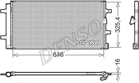 Радіатор кондиціонера Volkswagen (8K0260403T) DENSO DCN02041 (фото 1)