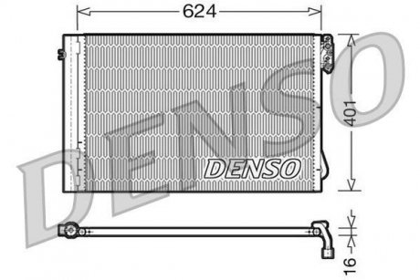 Радіатор кондиціонера Bmw (64509169772) DENSO DCN05011