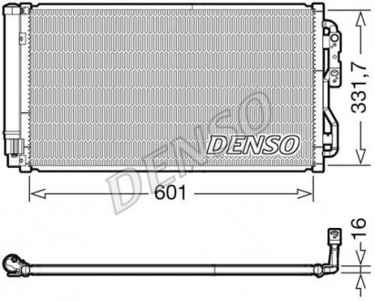 Радіатор кондиціонера 64506804722 Bmw DENSO DCN05033