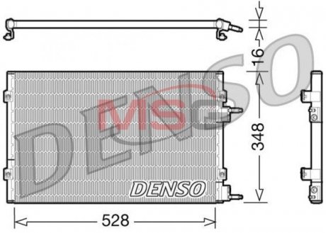 Радіатор кондиціонера Chrysler (05093598AA) DENSO DCN06003