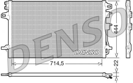 Радіатор кондиціонера 04677509AA Dodge DENSO DCN06005 (фото 1)