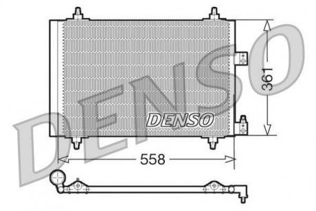 Радіатор кондиціонера 6453FH Citroen DENSO DCN07005 (фото 1)