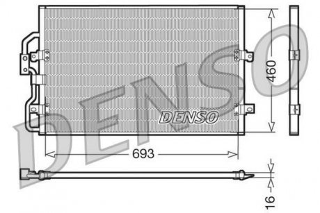 Радіатор кондиціонера 1474080080 Citroen DENSO DCN07040 (фото 1)