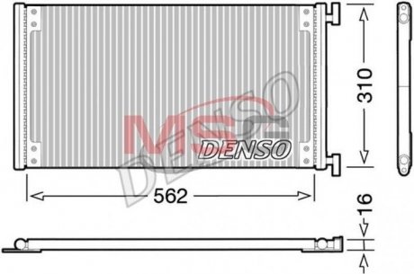 Фото автозапчастини радіатор кондиціонера DENSO DCN09040