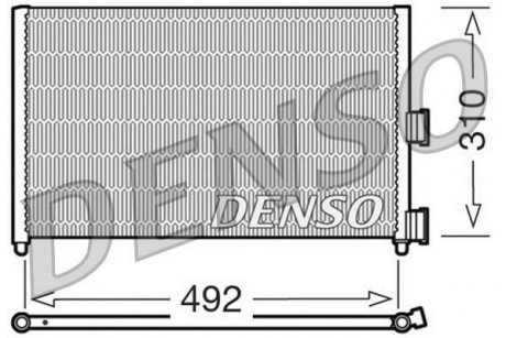 Радіатор кондиціонера Fiat (51708909) DENSO DCN09071