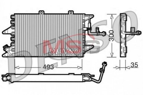 Фото автозапчастини радіатор кондиціонера 7796605 Fiat DENSO DCN09096