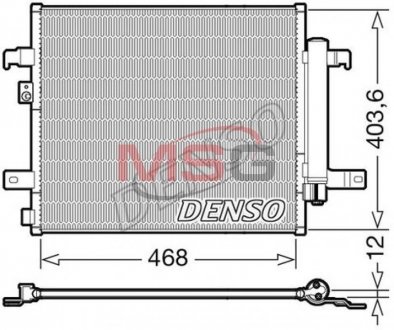 Радіатор кондиціонера Fiat (6000613169) DENSO DCN09124