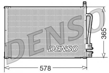 Радіатор кондиціонера Ford (1142771) DENSO DCN10008