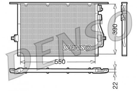 Радіатор кондиціонера Ford (4144369) DENSO DCN10014