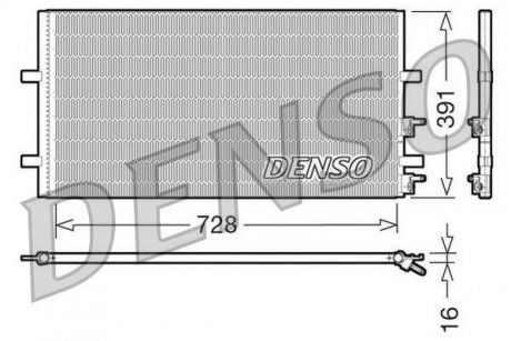 Радіатор кондиціонера 1371571 Ford DENSO DCN10017