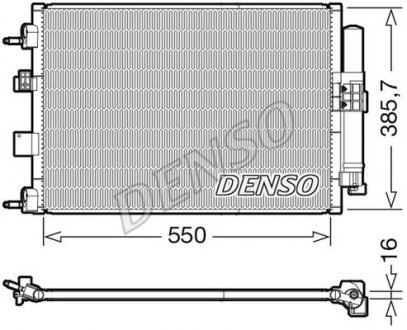 Радіатор кондиціонера Ford (1828970) DENSO DCN10046 (фото 1)